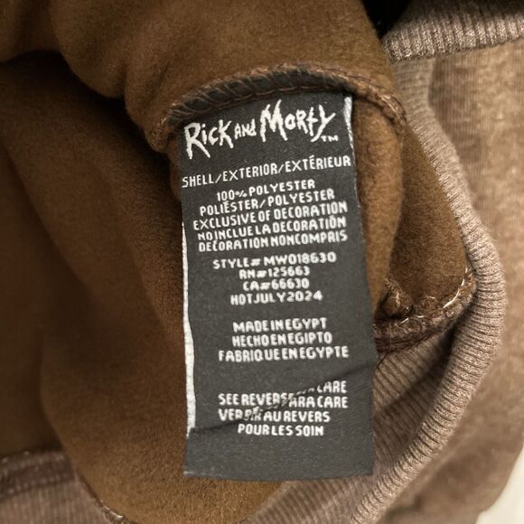 Rick and Morty Members Only Hoodie Men’s S Sweatshirt Adult Swim Front Pocket - Picture 7 of 11